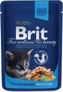 BRIT Cat Kitten Chicken Chunks dla kociąt saszetka 100g