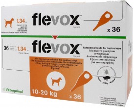 Vetoquinol FLEVOX Spot-On Psy 10-20kg na kleszcze pchły 3szt.