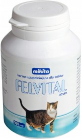 Mikita FELVITAL + TRAN 50g Witaminy dla kota 100tabl.