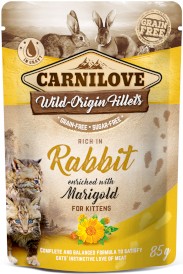 CARNILOVE CAT Pouch Rabbit Marigold KRÓLIK KITTENS 85g