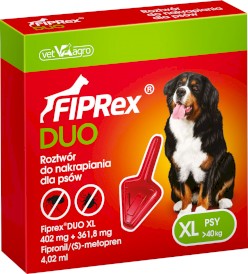 FIPREX DUO Krople na kleszcze pchły u psa XL >40kg 1szt.