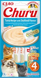 INABA Cat Churu Tuna Seafood Tuńczyk Owoce Morza 4x14g