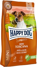 HAPPY DOG Sensible MINI TOSCANA Kaczka Łosoś 4kg