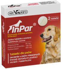 VET AGRO InPar - Tabletki odrobaczające dla psów 2tabl. *ODBIÓR WŁASNY, ZLECENIE KURIERA*