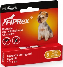 FIPREX Spot-On Krople na kleszcze pchły S 2-10kg 3szt.