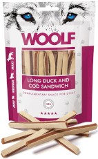 WOOLF Long Duck Cod Sandwich Kaczka Dorsz 100g