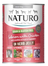 NATURO Adult Łosoś i Kurczak w ziołowej galarecie 390g