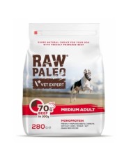VET EXPERT RAW PALEO DRY MEDIUM ADULT Monoprotein BEEF 280g