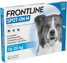 FRONTLINE Spot-On Krople na kleszcze dla psa M 10-20kg 3szt.