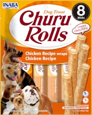 INABA Dog Churu Rolls Chicken Recipe Kurczak 8x12g