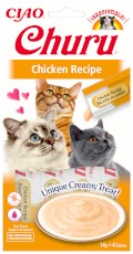 INABA Cat Churu Chicken Recipe Krem Kurczak 4x14g