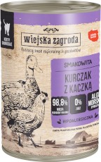 WIEJSKA ZAGRODA Kurczak z Kaczką bez zbóż dla kotów Puszka 400g