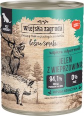 WIEJSKA ZAGRODA Pies Leśne Smaki Jeleń Wieprzowina 800g