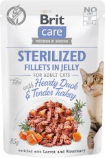 BRIT Care Cat GF STERILIZED Duck Turkey Galaretka 85g