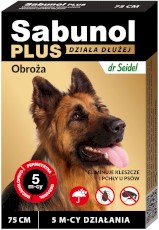 SABUNOL Plus Obroża dla psa na kleszcze pchły 75cm
