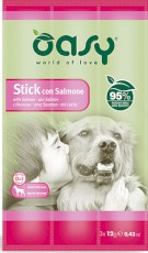 OASY Dog Stick with Salmon Paluszki mięsne z Łososiem 3x12g