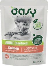 OASY Cat Lifestage Adult Sterilized Salmon Łosoś 85g