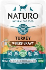 NATURO Adult Dog GF Indyk w sosie ziołowym 100g