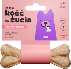 AZANKI Kość hipoalergiczna Skóra Końska Jagody S/M 12cm
