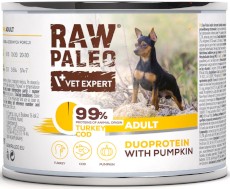 Vet Expert RAW PALEO Adult Duoprotein Turkey Cod Indyk Dorsz Dynia 200g