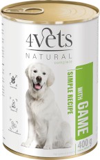 4VETS Natural z Dziczyzną dla psa 400g