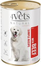 4VETS Natural z Wołowiną dla psa 400g