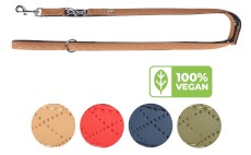 DINGO Terra Sand Smycz przepinana wegańska Beżowa 2cm x 220cm