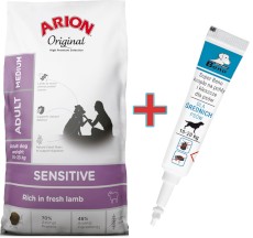 ARION Original Sensitive Adult Medium Lamb 2kg + Krople na KLESZCZE GRATIS !!
