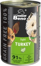 SUPER BENO Adult Light Bezbożowe Kąski Indyk w sosie 415g