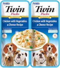 INABA Dog Twin Packs Chicken Vegetables Cheese Recipe 2x40g