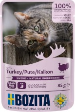 BOZITA Turkey Kawałki Indyka w sosie bez zbóż dla kota 85g