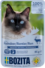 BOZITA Reindeer Kawałki Renifera w sosie bez zbóż dla kota 85g