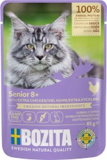 BOZITA Senior 8+ Chicken Extra Kawałki Kurczaka w sosie bez zbóż dla kota 85g