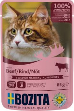 BOZITA Beef Kawałki Wołowiny w galaretce bez zbóż dla kota 85g