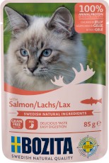 BOZITA Salmon Kawałki Łososia w galaretce bez zbóż dla kota 85g