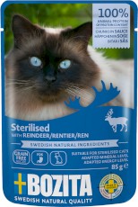 BOZITA Sterilised Reindeer Kawałki Renifera w sosie bez zbóż dla kota 85g