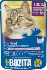 BOZITA Sterilised Turkey Kawałki Indyka w galaretce bez zbóż dla kota 85g