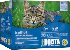 BOZITA Sterilised Delicate Meat Menu Kawałki mięs w sosie bez zbóż 12x85g