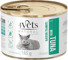 4VETS Natural z Tuńczykiem dla kota 185g