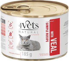 4VETS Natural z Indykiem dla kota 185g