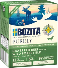 BOZITA Purely Adult Wołowina / Łoś bez zbóż dla psa Tetra Recart 370g