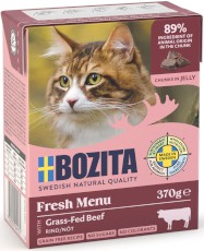 BOZITA Fresh Menu Wołowina w galaretce bez zbóż dla kota Tetra Recart 370g