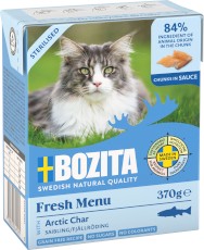BOZITA Fresh Menu Sterilised Pstrąg w sosie bez zbóż dla kota Tetra Recart 370g