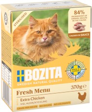 BOZITA Fresh Menu Sterilised Extra Kurczak w sosie bez zbóż dla kota Tetra Recart 370g