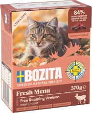 BOZITA Fresh Menu Sterilised Dziczyzna w galarecie bez zbóż dla kota Tetra Recart 370g