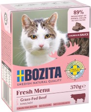 BOZITA Fresh Menu Wołowina w sosie bez zbóż dla kota Tetra Recart 370g