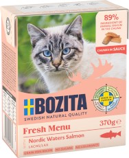 BOZITA  Fresh Menu Łosoś w sosie bez zbóż dla kota Tetra Recart 370g