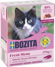 BOZITA  Fresh Menu Krewetki w sosie bez zbóż dla kota Tetra Recart 370g