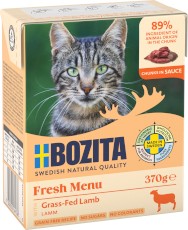 BOZITA Fresh Menu Jagnięcina w sosie bez zbóż dla kota Tetra Recart 370g