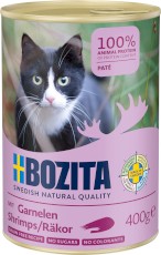 BOZITA Pate Shrimps Pasztet z Krewetkami bez zbóż dla kota Puszka 400g
